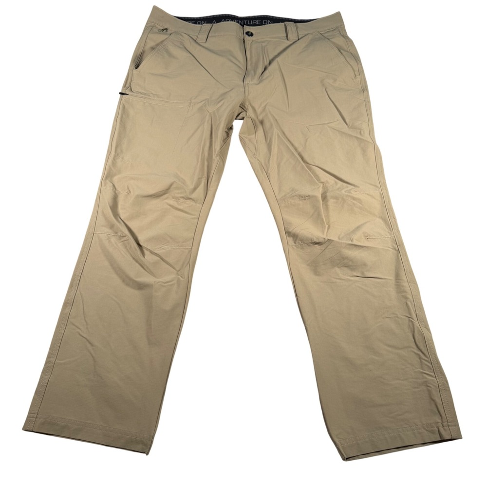 Ascend Adventure Pants Men 38x30(FITS 40x30) Tan Nylon Spandex Hiking READ